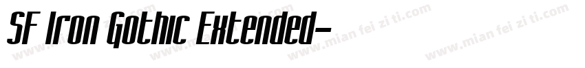 SF Iron Gothic Extended字体转换